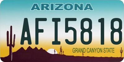 AZ license plate AFI5818