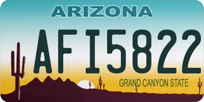 AZ license plate AFI5822