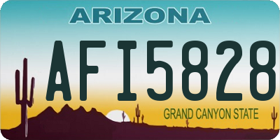 AZ license plate AFI5828