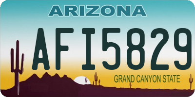 AZ license plate AFI5829