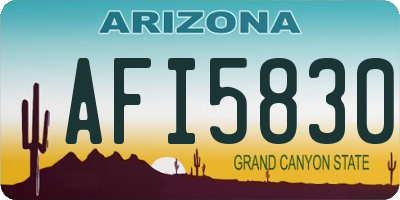 AZ license plate AFI5830
