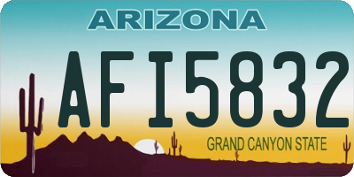AZ license plate AFI5832