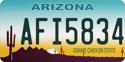 AZ license plate AFI5834