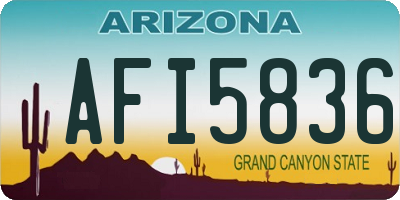 AZ license plate AFI5836