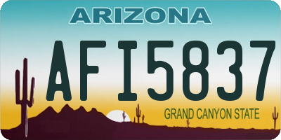 AZ license plate AFI5837