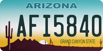 AZ license plate AFI5840