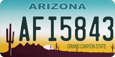 AZ license plate AFI5843