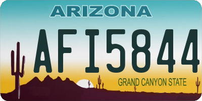 AZ license plate AFI5844