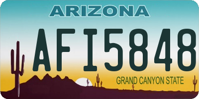 AZ license plate AFI5848