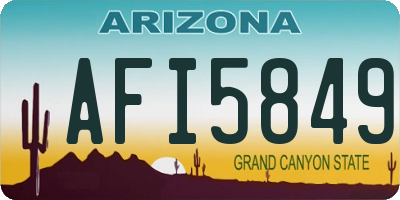 AZ license plate AFI5849