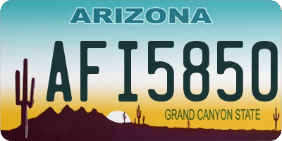 AZ license plate AFI5850