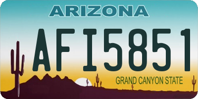 AZ license plate AFI5851