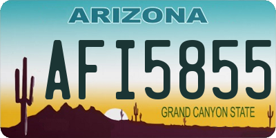AZ license plate AFI5855