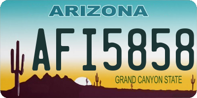 AZ license plate AFI5858