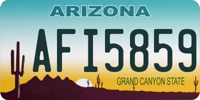 AZ license plate AFI5859