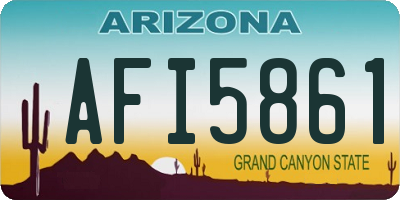 AZ license plate AFI5861