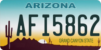 AZ license plate AFI5862