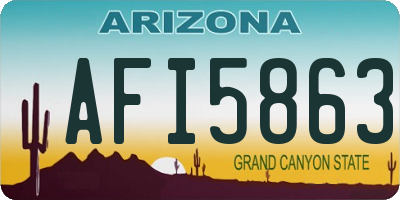 AZ license plate AFI5863