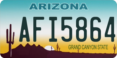AZ license plate AFI5864