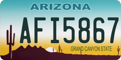 AZ license plate AFI5867