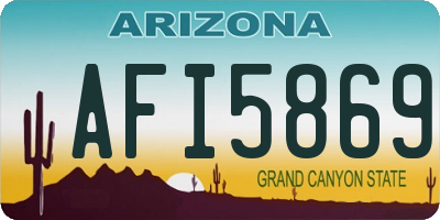 AZ license plate AFI5869