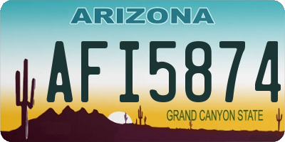 AZ license plate AFI5874