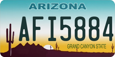 AZ license plate AFI5884