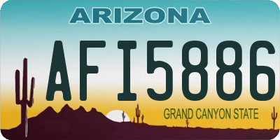AZ license plate AFI5886
