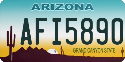AZ license plate AFI5890