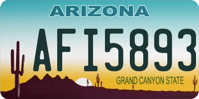 AZ license plate AFI5893