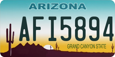 AZ license plate AFI5894