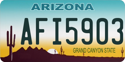 AZ license plate AFI5903