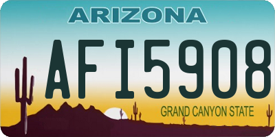 AZ license plate AFI5908