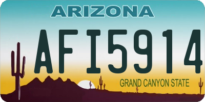AZ license plate AFI5914