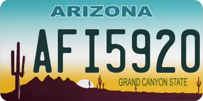 AZ license plate AFI5920