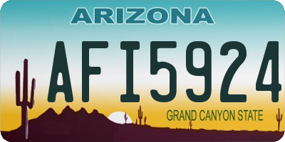 AZ license plate AFI5924