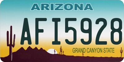 AZ license plate AFI5928