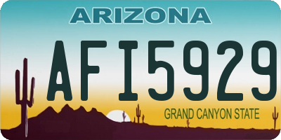 AZ license plate AFI5929