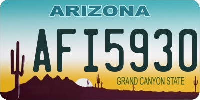 AZ license plate AFI5930