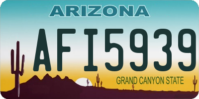 AZ license plate AFI5939