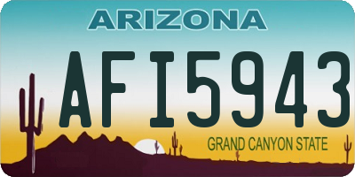 AZ license plate AFI5943