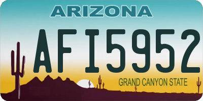 AZ license plate AFI5952