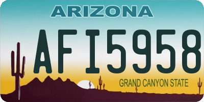 AZ license plate AFI5958