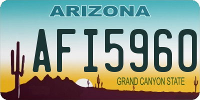AZ license plate AFI5960
