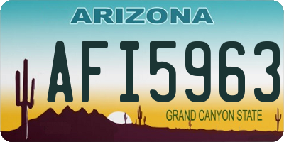 AZ license plate AFI5963
