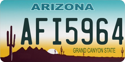 AZ license plate AFI5964
