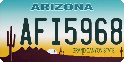 AZ license plate AFI5968