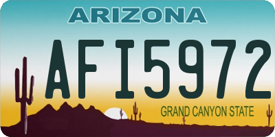AZ license plate AFI5972