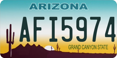 AZ license plate AFI5974