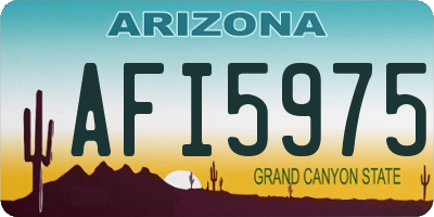 AZ license plate AFI5975